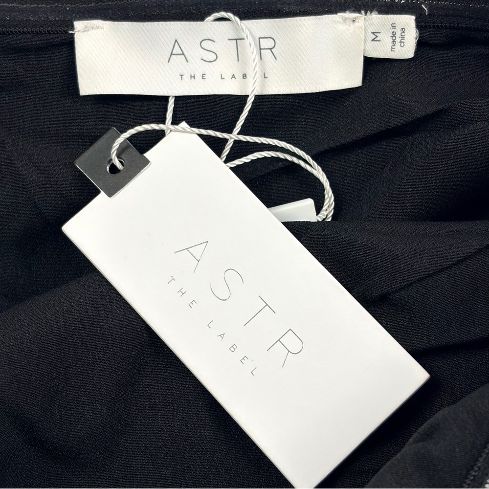 ASTR The Label Black Rosette Halter Mini Dress NWT Cocktail Party Medium - Picture 3 of 10